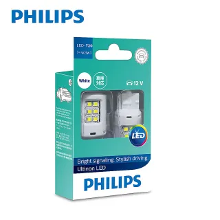 【Philips 飛利浦】LED VISION晶亮系列單芯煞車燈白光 T20