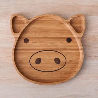 【生活工場】Natural動物餐盤 小豬