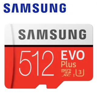 【SAMSUNG 三星】512GB EVO Plus microSDXC TF UHS-I U3 記憶卡(平輸)