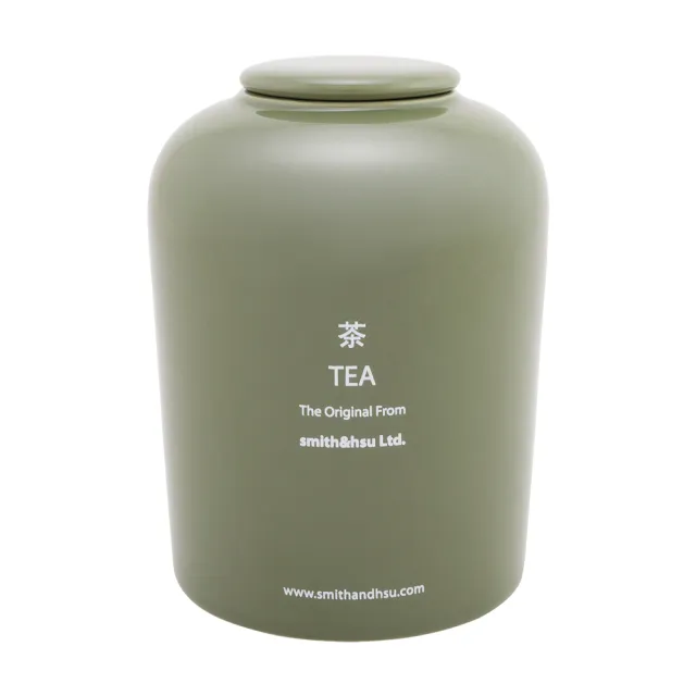 【smith&hsu】鮮彩陶瓷茶罐(墨綠色)/