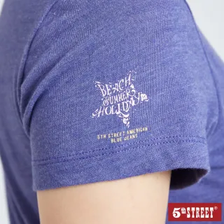 【5th STREET】女經典美式短袖T恤-紫褐