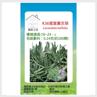【蔬菜工坊】K36.寬葉薰衣草種子(0.24克-約200顆)