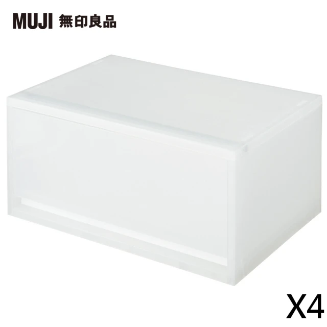 【MUJI無印良品】PP資料盒/橫式/深型(4入組)