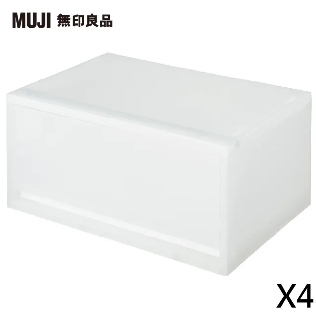 【MUJI 無印良品】PP資料盒/橫式/深型(4入組)