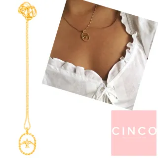 【CINCO】葡萄牙精品 CINCO LORE NECKLACE 925純銀鑲24K金 喜鵲項鍊(925純銀)