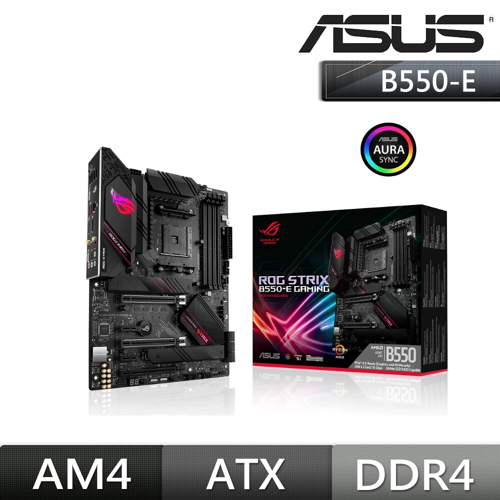 Asus 華碩 Rog Strix B550 E Gaming 主機板 Momo購物網