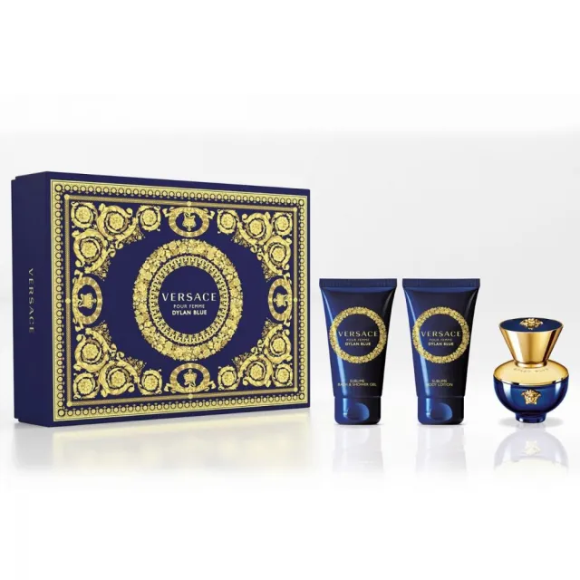 Versace 凡賽斯 狄倫 女神女性淡香精50ml 禮盒 淡香精50ml 沐浴膠50ml 身體乳50ml Momo購物網