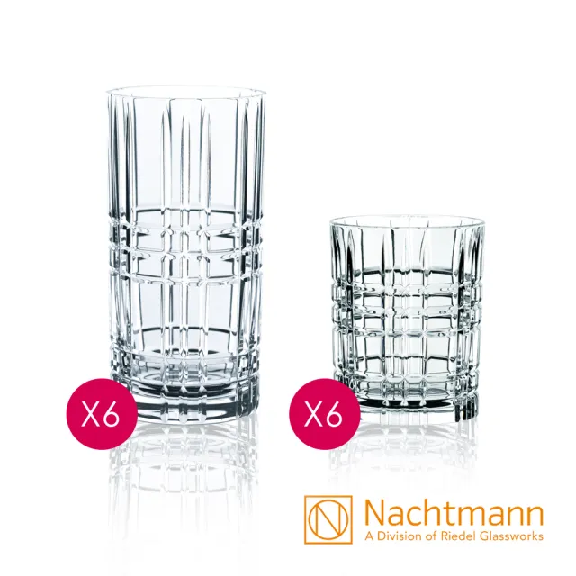 【Nachtmann】高地派對12件組(威士忌x6+果汁杯x6)/