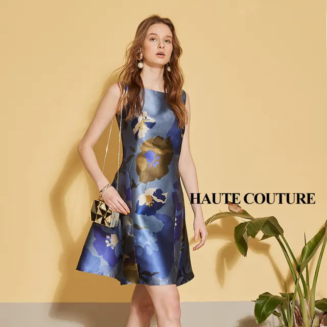 【ICHE 衣哲】精緻進口絲製光澤禮服洋裝-英皇藍