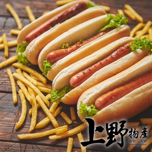 【上野物產】台灣製 可煙燻德式小熱狗 x2包(950g±10%/約50條/包)