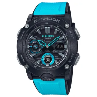 【CASIO 卡西歐】G-SHOCK 核心防護構造腕錶-藍色(GA-2000-1A2)