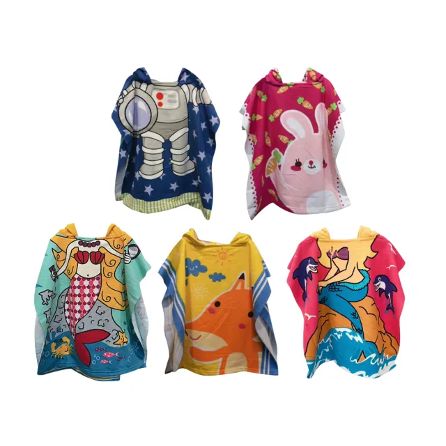 【Baby童衣】任選 兒童 卡通人物造型浴巾浴袍 88137(小狐狸)