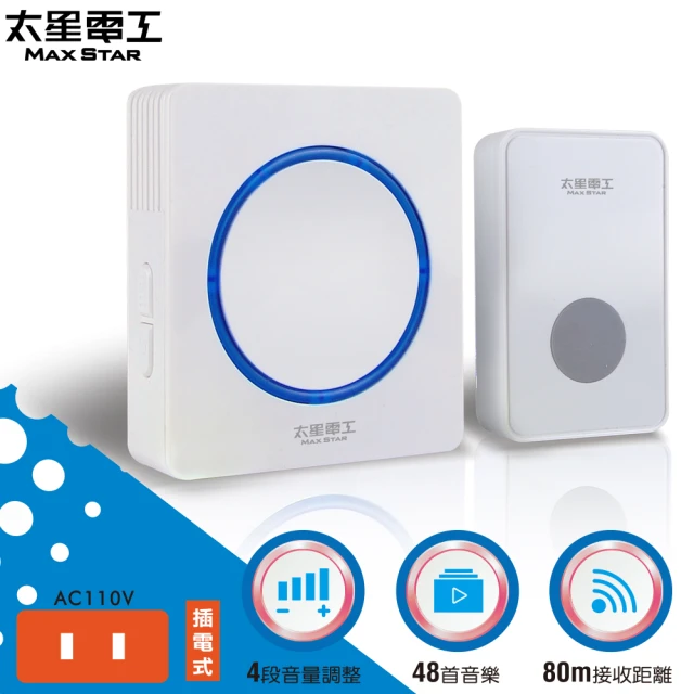 太星電工 Skandia 大音量新穎音樂門鈴 插電式 Momo購物網