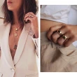 【CINCO】Claire ring 925純銀鑲24K金戒指 C型優雅珍珠戒指(925純銀鑲24K金)