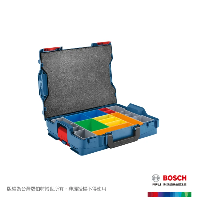 【BOSCH 博世】新型系統工具箱 L-BOXX 102 含12件置物格(L-BOXX 102 set 12)