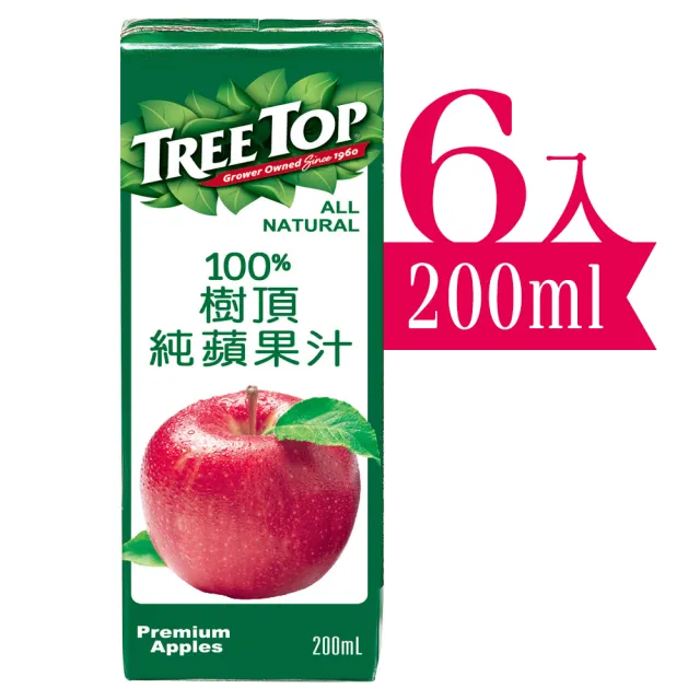 【Tree Top 樹頂】蘋果汁200mlx6入
