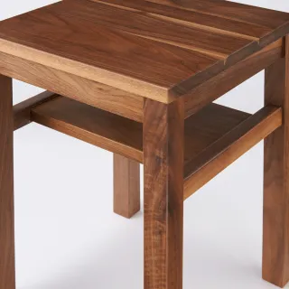 【MUJI 無印良品】無垢材桌邊凳/板座/胡桃木/(大型家具配送)