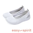 【Easy Spirit】seGLITZ2 活力舒適 後跟異材質拼接休閒平底鞋(白色)