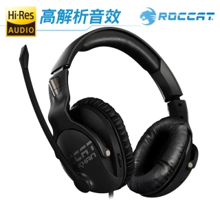 【ROCCAT】KHAN PRO 悍音系列 專業版高解析電競耳機-槍灰(全球第一款Hi-Res電競耳機)