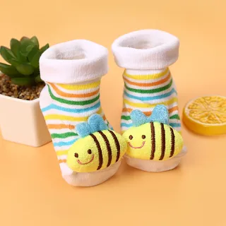 【Baby 童衣】任選 新生兒 寶寶動物立體襪 88145(5號-蜜蜂)