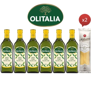 【Olitalia 奧利塔】超值純橄欖油禮盒組(1000mlx6瓶)