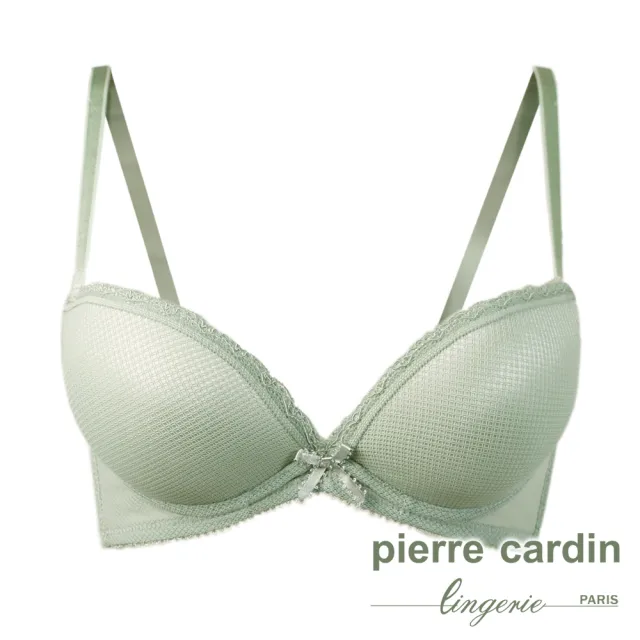 Pierre Cardin 皮爾卡登女性內衣 B罩華奢網紗內衣 成套 Grn綠 Momo購物網