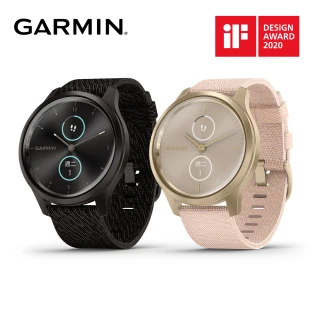 【GARMIN】vivomove style 指針智慧腕錶(尼龍錶帶)