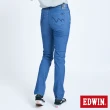【EDWIN】JERSEYS EJ7透氣錐形迦績長褲-女款(中古藍)