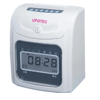 【UFOTEC】S1 六欄位點矩陣雙色液晶款微電腦打卡鐘(贈色帶及50張卡片)