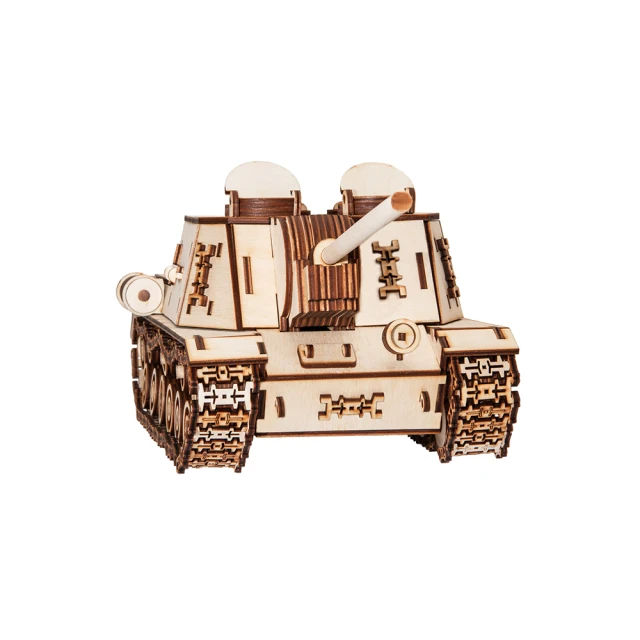 【EWA】白俄羅斯 EWA 動力模型/重砲英雄 ISU152(DIY木頭模型 DIY材料 木製組合可動玩具)