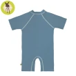 【Lassig】嬰幼兒抗UV短袖連身式泳裝-藏青藍企鵝