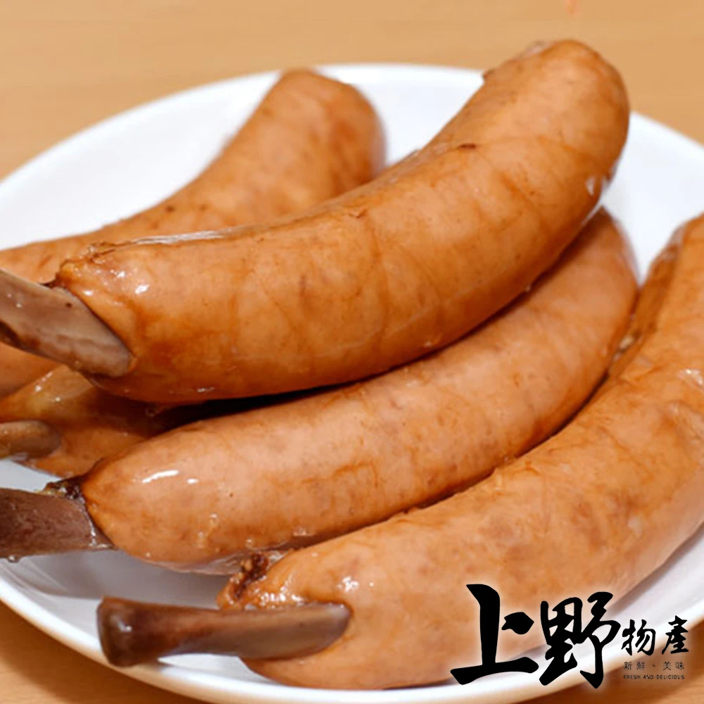 【上野物產】東京迪士尼必吃美味第一名 帶骨火腿熱狗腸X1包(750g±10%/10支/包)