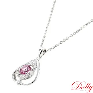 【DOLLY】14K金 天然尖晶石1克拉 鑽石項鍊(009)