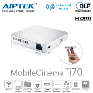 送100吋布幕【AIPTEK】MobileCinema i70 無線 微型投影機