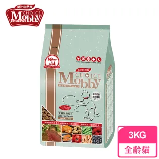 【Mobby 莫比】無穀成貓配方 鹿肉鮭魚 3kg(無穀貓飼料)