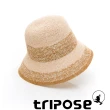 【tripose】AGNES 100%手工Raffia時尚遮陽草帽-帽簷8cm(黃棕)