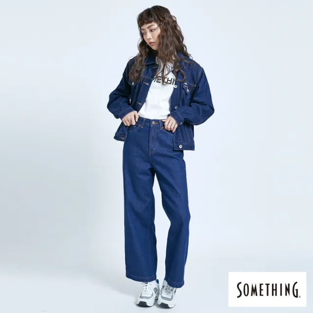 【SOMETHING】女裝 復刻牛仔外套(原藍色)