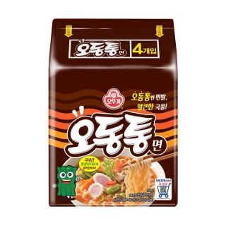 【韓國不倒翁OTTOGI】特級海鮮風味烏龍拉麵(120公克 x 4入)