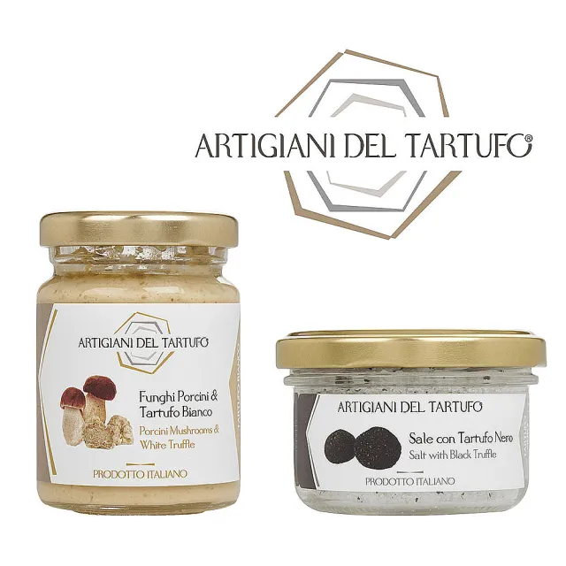 【Artigiani del Tartufo】白松露牛肝菌菇醬/黑松露鹽90g*2罐 (口味任選)