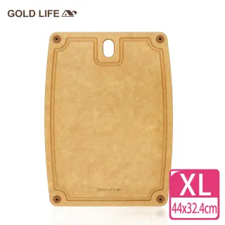 【GOLD LIFE》】美國原木不吸水抗菌砧板-XL