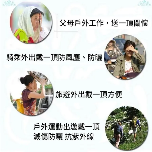 【小魚嚴選】防疫兼具時尚防曬面罩帽(3入)