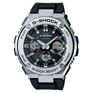 【CASIO 卡西歐】G-SHOCK系列 強悍手錶(GST-S110-1A-銀黑)