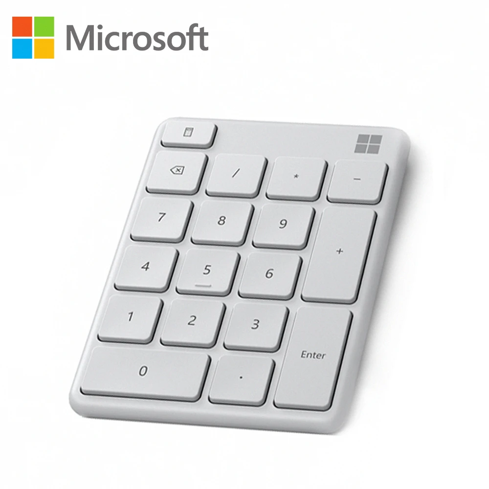 【Microsoft 微軟】藍牙數字鍵盤_月光灰