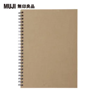 【MUJI 無印良品】雙環筆記本/空白/80張.A5.米
