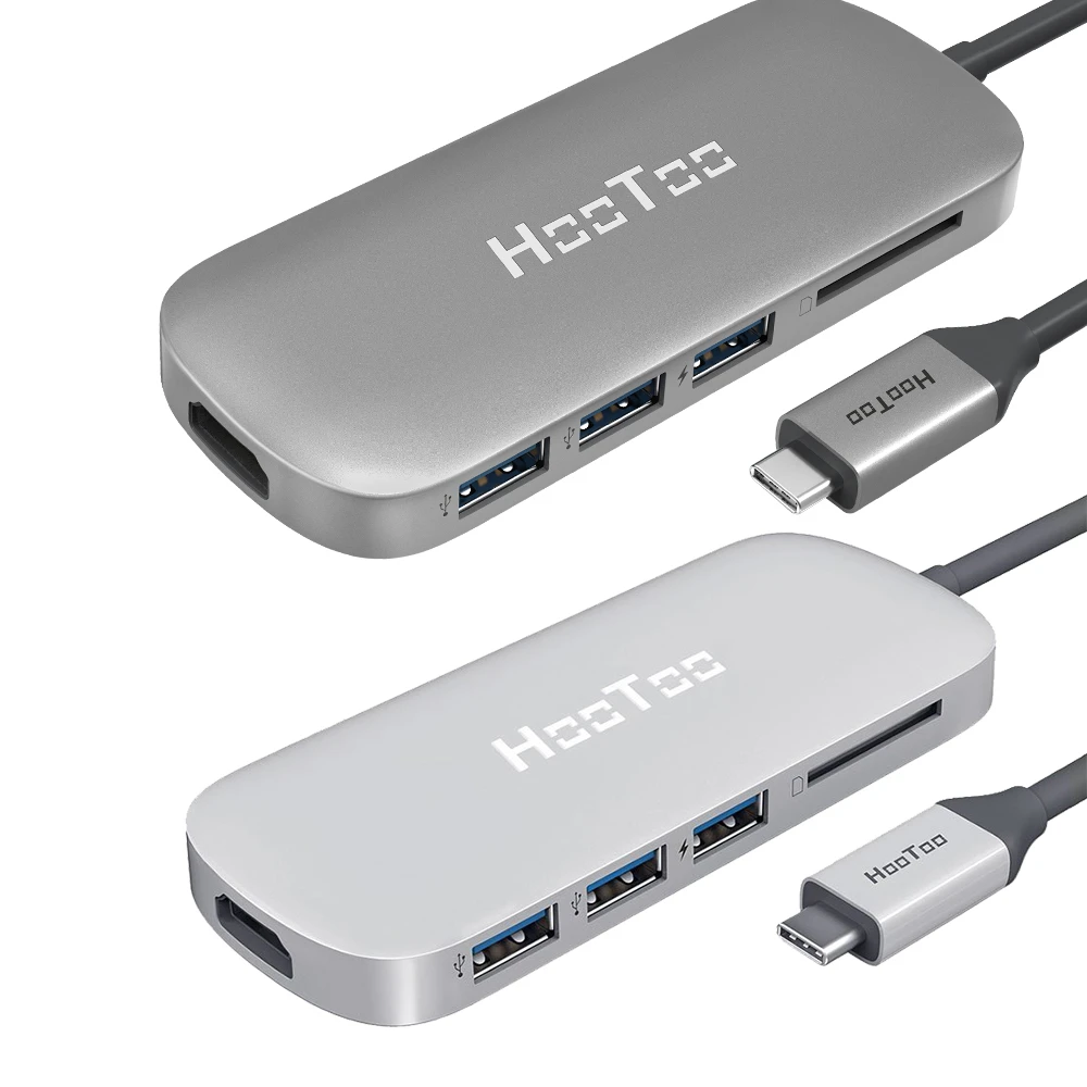 【HooToo】HT-UC001 USB-C Hub MacBook 六合一集線器(4K HDMI 100W PD快充 USB3.0)