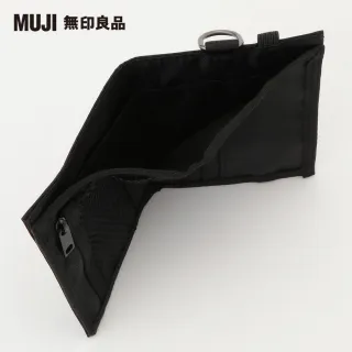 【MUJI 無印良品】聚酯纖維旅行用錢包/黑.約11x9.5cm