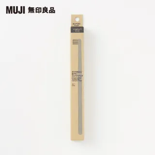 【MUJI 無印良品】聚丙烯牙刷/小刷頭/灰.全長約162.5mm