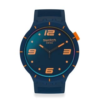 【SWATCH】BIG BOLD系列手錶 FUTURISTIC BLUE(47mm)