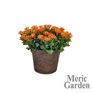 【Meric Garden】創意北歐ins風仿真迷你有花七里香療癒小盆栽/桌面裝飾擺設(3色任選)