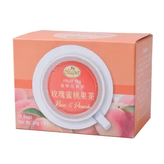 【曼寧】玫瑰蜜桃果茶2gx15入(蜜桃果茶、全年暢銷口味、無咖啡因)